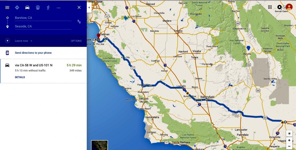 3:24 Barstow>Seaside