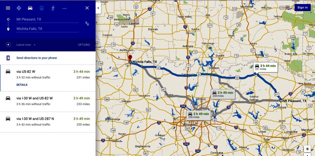 Day 4 Mt.Pleasant>Wichita Falls