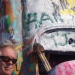 Han at the Cadillac Ranch