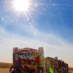 Sun over Texas Cadillacs