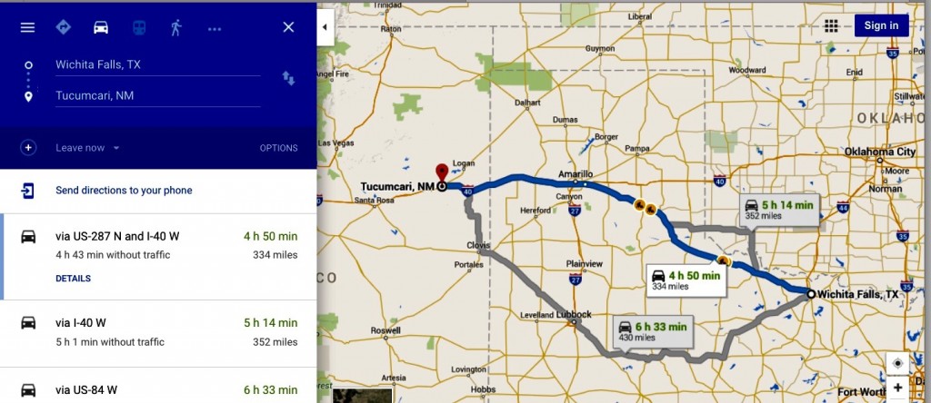 Wichita Falls>Tucumcari