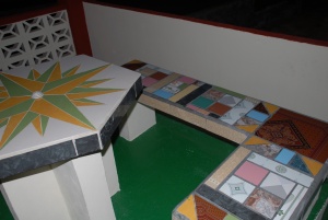 Recycle old tiles into mosaics