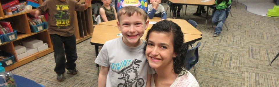 Tara and Liam at his 6th birthday party
