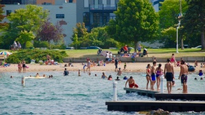 Summer beach fun in Traverse City