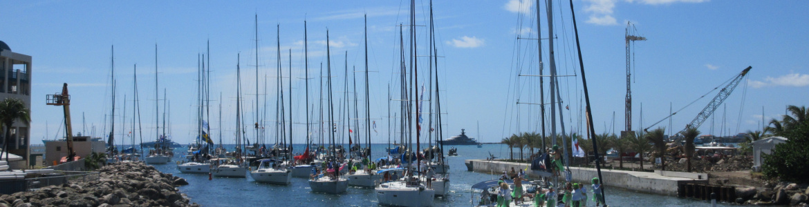 Heineken Yacht Regatta entering Simpson Bay